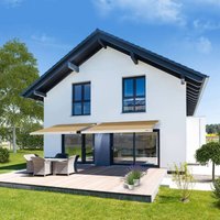 HOME DELUXE - LED Vollkassettenmarkise elektrisch ELOS Farbe: Sandfarben, Größe: 395 x 300 cm Gelenkarmmarkise Vollkassette Motorisiert Sonnenschutz