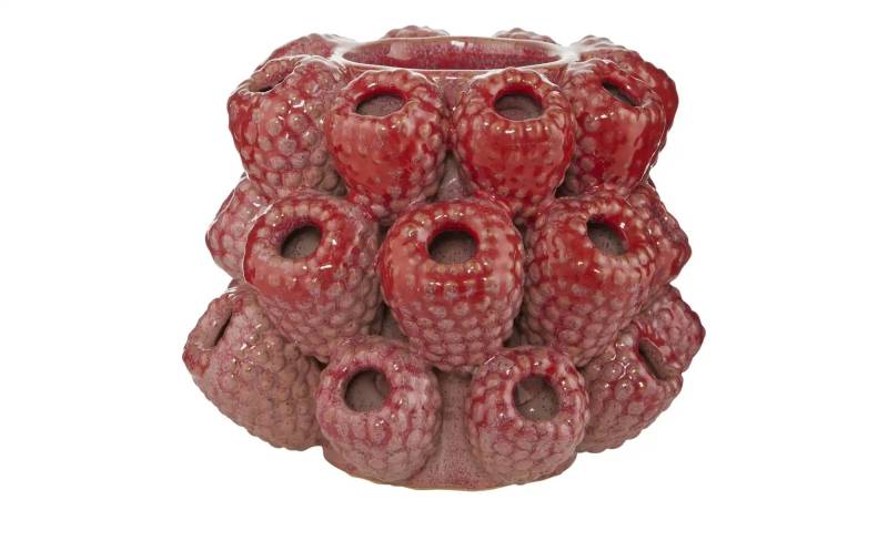HOME STORY 3D Himbeere Vase   ¦ rot ¦ Steinzeug ¦ Maße (cm): H: 13,5  Ø: 16.5 Accessoires > Vasen - Höffner