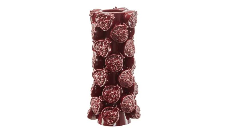 HOME STORY 3D Vase Granatapfel   ¦ rot ¦ Dolomite ¦ Maße (cm): H: 30  Ø: 13 Weihnachten - Höffner