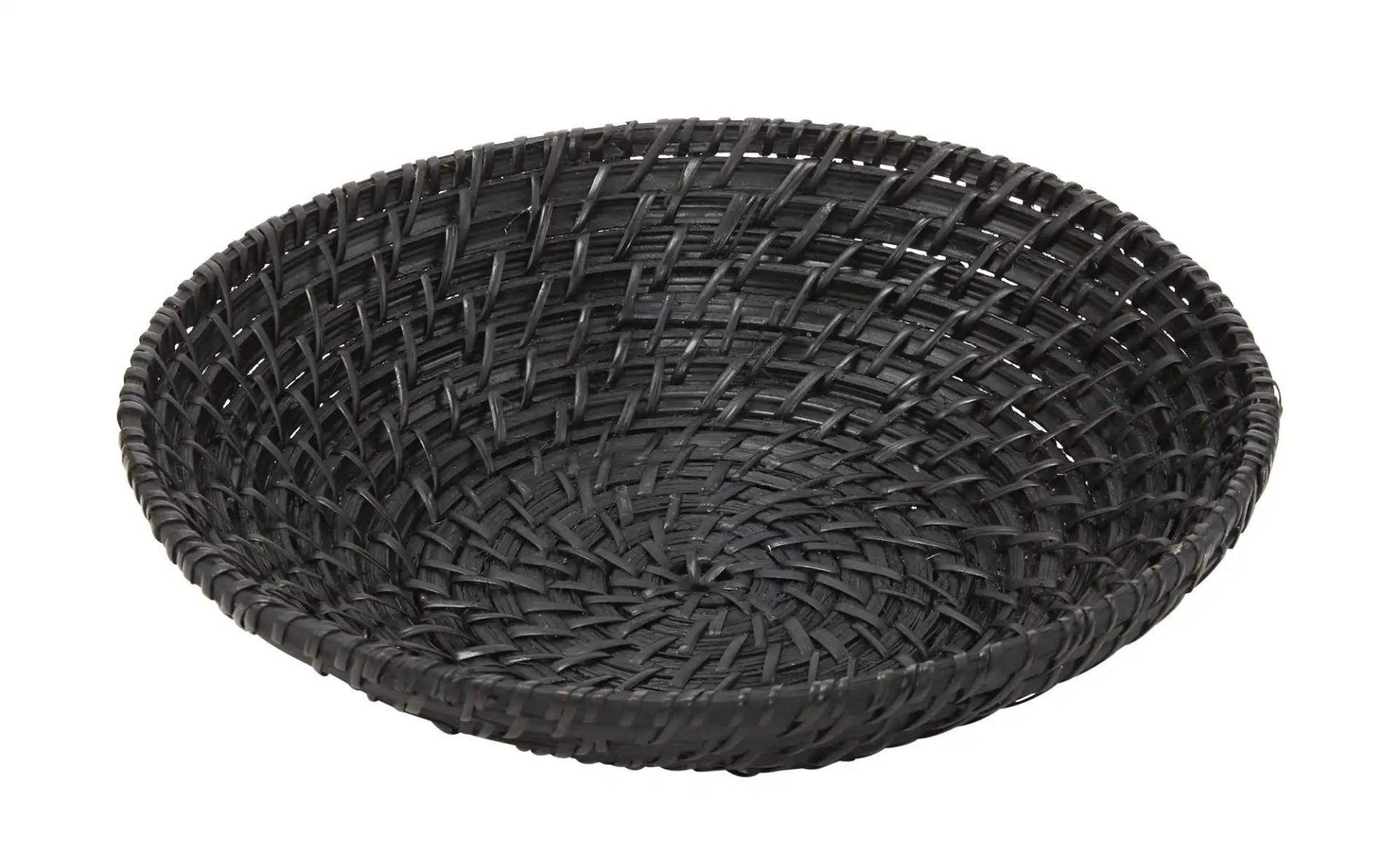 HOME STORY Deko Schale   ¦ schwarz ¦ Bambus,Rattan ¦ Maße (cm): H: 7  Ø: 30.0 Dekoration > Dekoschalen - Möbel Kraft