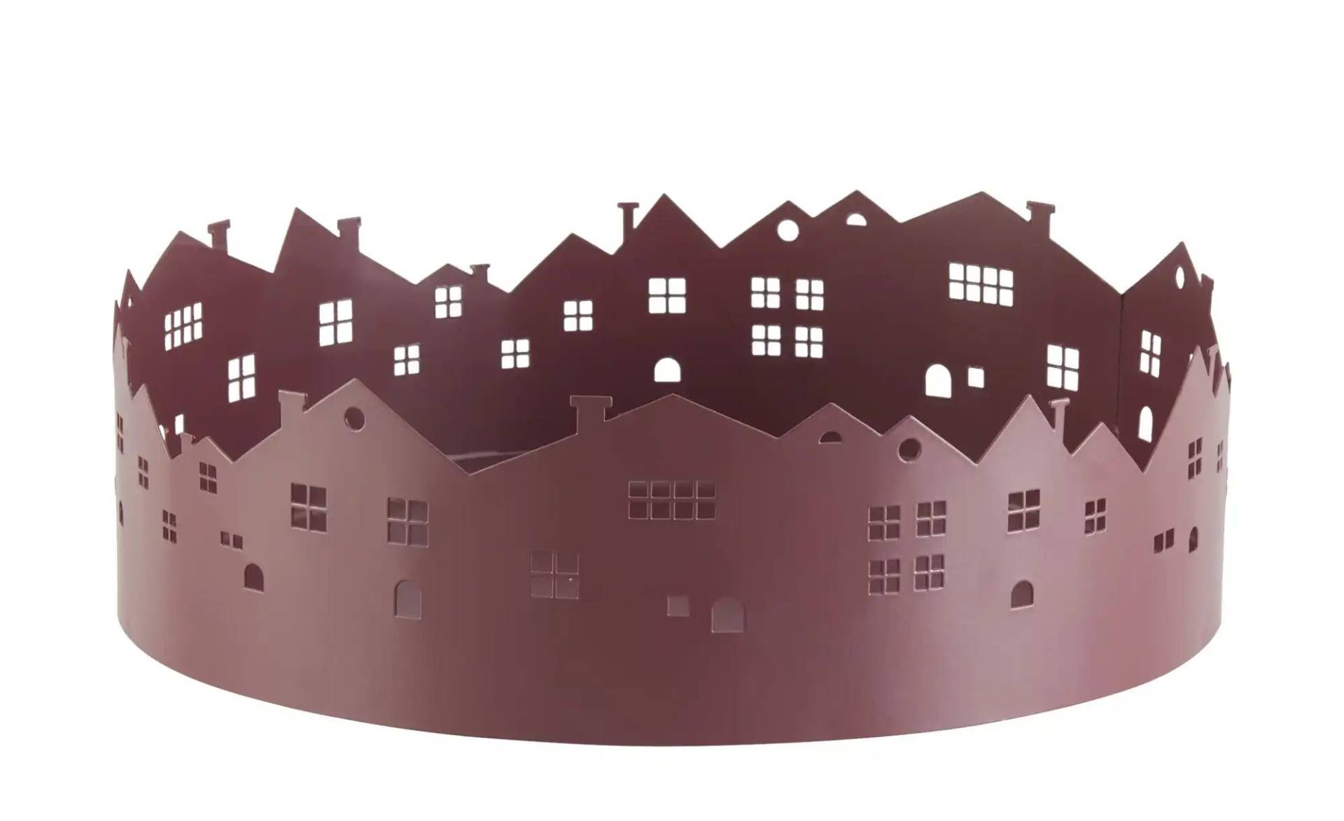 HOME STORY Deko Tablett   ¦ lila/violett ¦ Metall ¦ Maße (cm): H: 7,6  Ø: 25.0 Küchenzubehör & Helfer > Tabletts & Etageren - Möbel Kraft