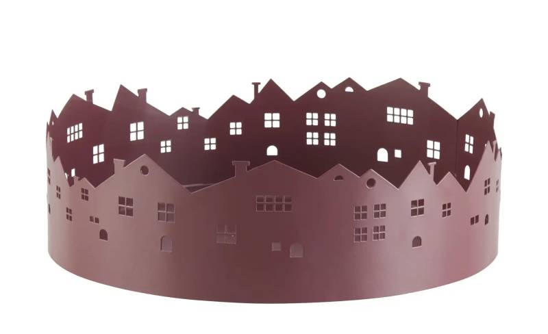 HOME STORY Deko Tablett   ¦ lila/violett ¦ Metall ¦ Maße (cm): H: 7,6  Ø: 25.0 Küchenzubehör & Helfer > Tabletts & Etageren - Möbel Kraft