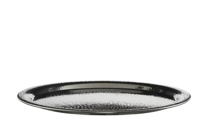 HOME STORY Deko Teller   ¦ silber ¦ Edelstahl ¦ Maße (cm): H: 2  Ø: 34 Accessoires > Deko-Schalen - Höffner