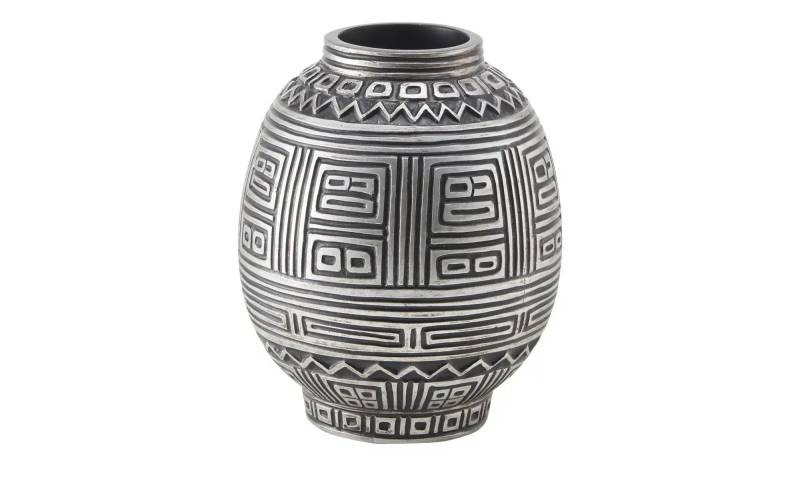 HOME STORY Deko Vase   ¦ schwarz ¦ Polyresin (Kunstharz) ¦ Maße (cm): H: 25,5  Ø: 20 Accessoires > Vasen - Höffner