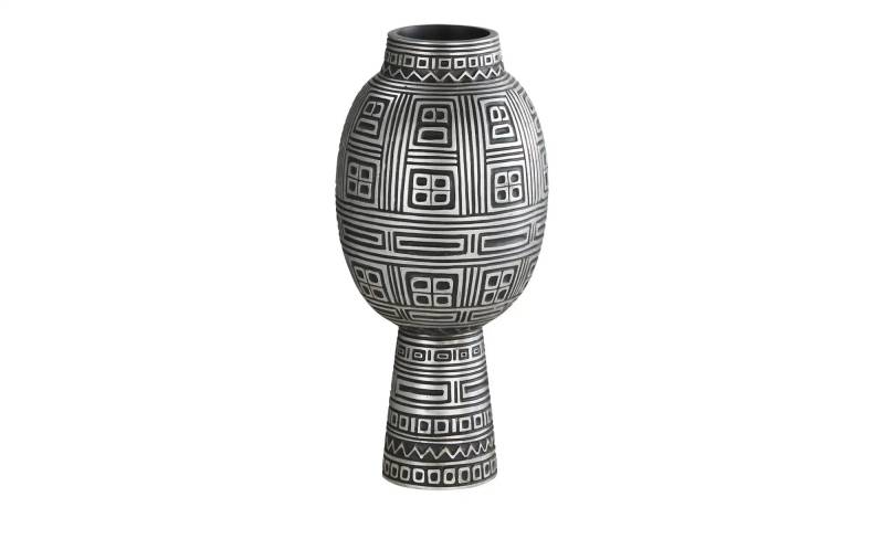 HOME STORY Deko Vase   ¦ schwarz ¦ Polyresin (Kunstharz) ¦ Maße (cm): H: 51  Ø: 23.5 Dekoration > Vasen - Möbel Kraft