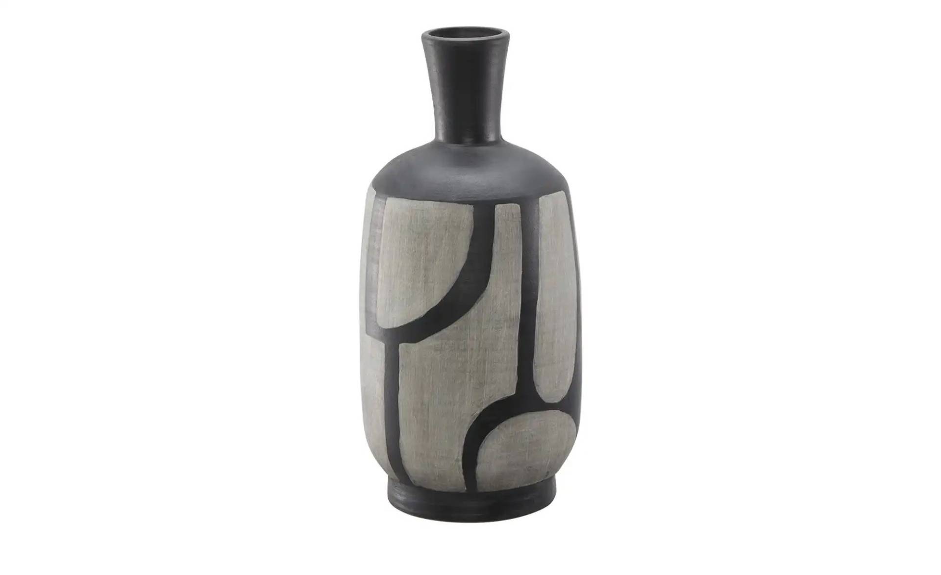 HOME STORY Deko Vase   ¦ schwarz ¦ Terracotta ¦ Maße (cm): H: 45  Ø: 20.32 Dekoration > Vasen - Möbel Kraft
