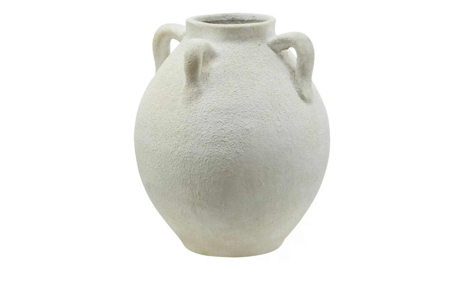HOME STORY Deko Vase   ¦ weiß ¦ Steingut ¦ Maße (cm): H: 23,5  Ø: 19.5 Dekoration > Vasen - Möbel Kraft
