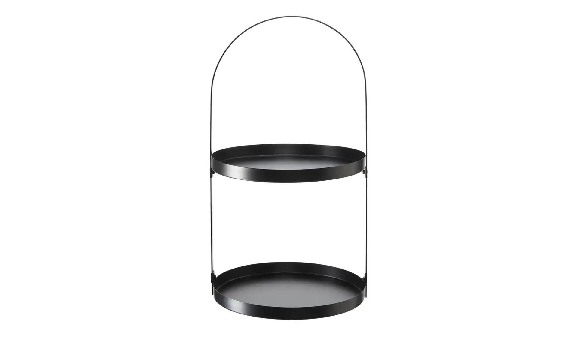 HOME STORY Etagere   ¦ schwarz ¦ Eisen ¦ Maße (cm): H: 54  Ø: 30.0 Geschirr > Einzelgeschirrteile - Möbel Kraft