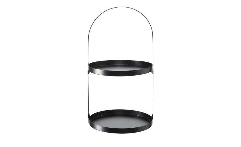 HOME STORY Etagere   ¦ schwarz ¦ Eisen ¦ Maße (cm): H: 54  Ø: 30.0 Geschirr > Einzelgeschirrteile - Möbel Kraft