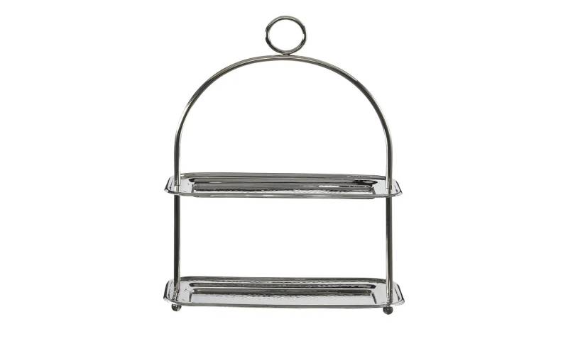 HOME STORY Etagere   ¦ silber ¦ Edelstahl ¦ Maße (cm): B: 16 H: 46 Geschirr > Einzelgeschirrteile - Möbel Kraft