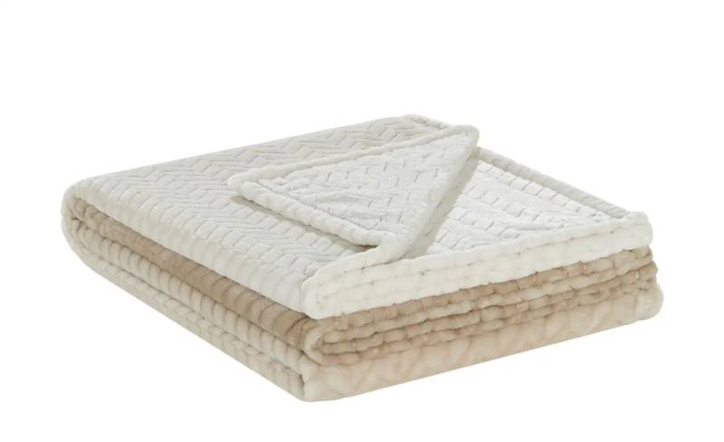como Fleecedecke  Zopf Verlauf ¦ beige ¦ Synthetik ¦ Maße (cm): B: 150 Dekokissen & Decken > Tagesdecken & Bettüberwürfe - Höffner