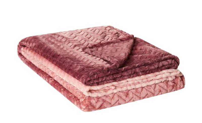 como Fleecedecke  Zopf Verlauf ¦ rosa/pink ¦ Synthetik ¦ Maße (cm): B: 150 Geschenkideen > Geschenke für Sie - Möbel Kraft