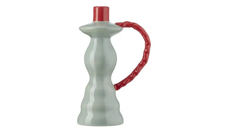 HOME STORY Kerzenhalter   ¦ rot ¦ Steingut ¦ Maße (cm): B: 10,7 H: 27,5 Accessoires > Kerzen & Kerzenständer > Kerzenständer - Höffner
