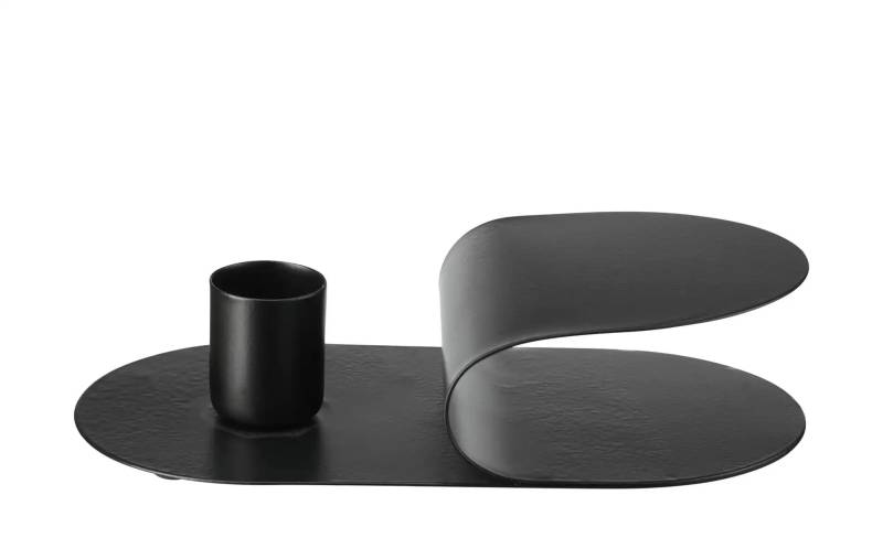 HOME STORY Kerzenhalter   ¦ schwarz ¦ Eisen ¦ Maße (cm): B: 15 H: 3 T: 8.0 Accessoires > Kerzen & Kerzenständer > Kerzenständer - Höffner