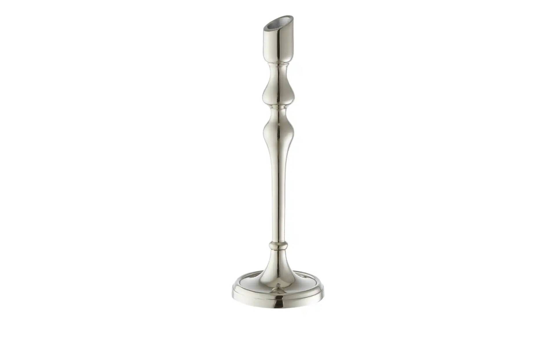 HOME STORY Kerzenhalter   ¦ silber ¦ Aluminium ¦ Maße (cm): B: 9 H: 28 T: 9.0 Dekoration > Kerzen & Kerzenständer > Kerzenständer - Möbel Kraft