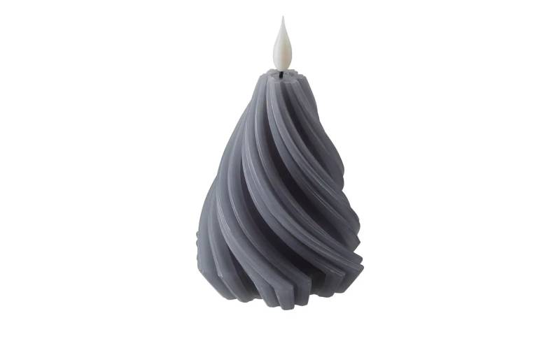 HOME STORY LED Kerze   ¦ grau ¦ Wachs,Kunststoff ¦ Maße (cm): H: 17  Ø: 10.5 Weihnachten - Höffner
