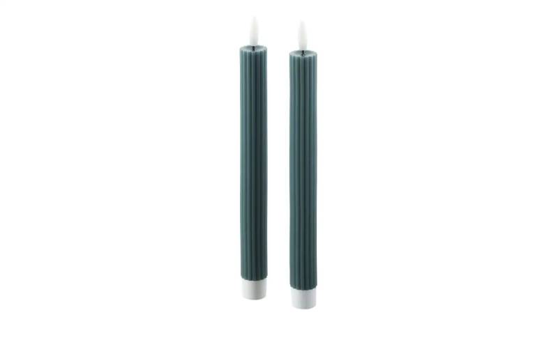 HOME STORY LED Stabkerze  2er Set   ¦ grün ¦ Paraffin,Kunststoff ¦ Maße (cm): H: 20  Ø: 2.2 Weihnachten - Höffner