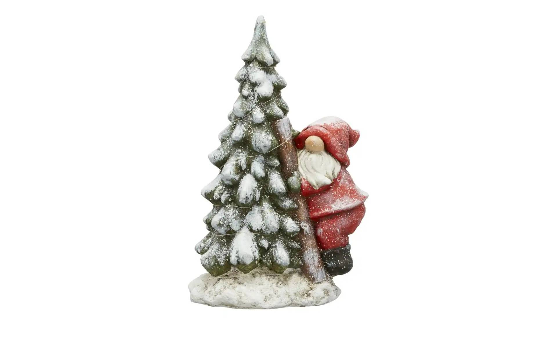 HOME STORY LED Wichtel mit Weihnachtsbaum   ¦ grün ¦ Magnesia,Metall ¦ Maße (cm): B: 21 H: 46 Weihnachten - Höffner