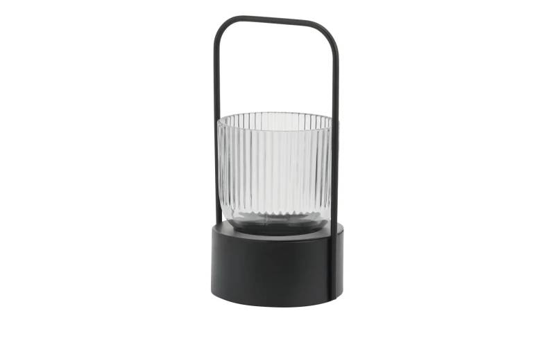 HOME STORY Teelichthalter   ¦ schwarz ¦ Metall,Glas ¦ Maße (cm): B: 10,7 H: 20,3 T: 9.7 Dekoration > Kerzen & Kerzenständer > Teelichthalter - Möbel Kraft