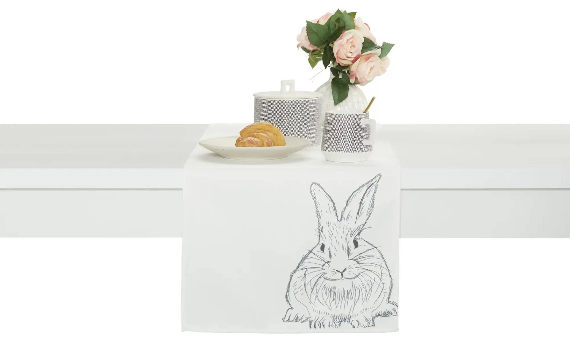 HOME STORY Tischläufer  Ostern ¦ weiß ¦ Synthetik ¦ Maße (cm): B: 40 Oster Dekoration - Möbel Kraft