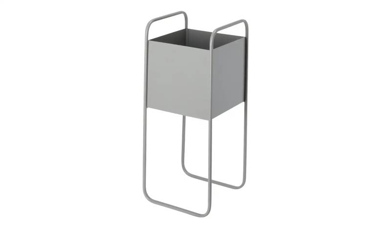HOME STORY Übertopf auf Metallgestell   ¦ grau ¦ Metall ¦ Maße (cm): H: 54  Ø: 23 Accessoires > Dekoartikel - Höffner