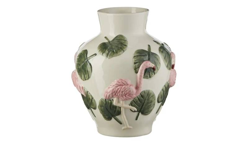 HOME STORY Vase Flamingo   ¦ weiß ¦ Dolomite ¦ Maße (cm): H: 26  Ø: 21.8 Accessoires > Vasen - Höffner