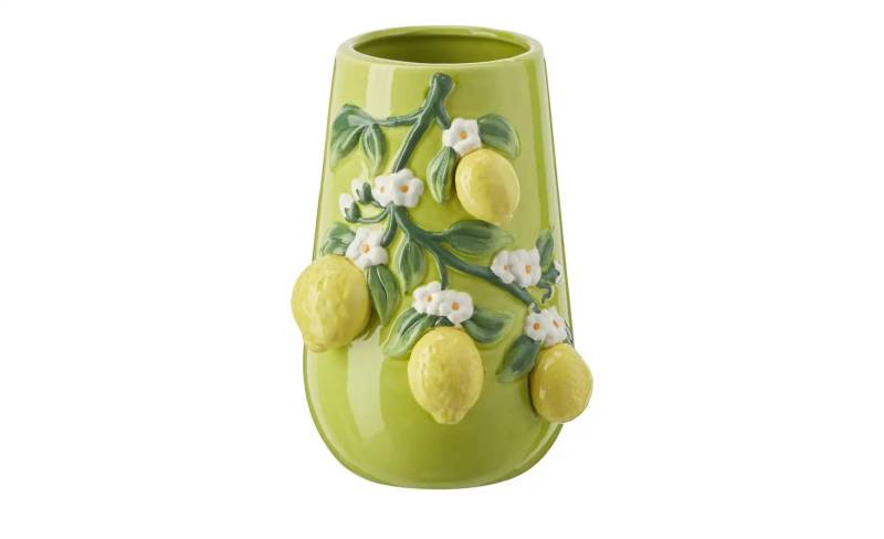 HOME STORY Vase Zitronen   ¦ grün ¦ Dolomite ¦ Maße (cm): B: 16 H: 22 T: 14.8 Accessoires > Vasen - Höffner
