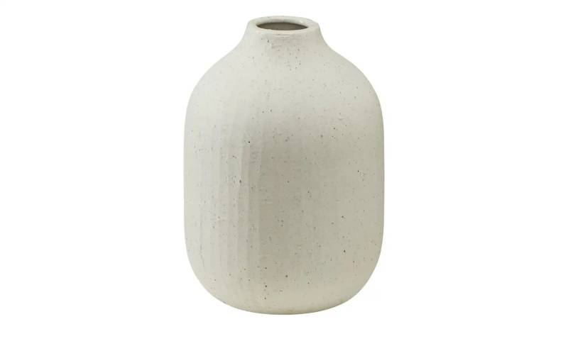 HOME STORY Vase   ¦ creme ¦ Steingut ¦ Maße (cm): H: 17  Ø: 12 Accessoires > Vasen - Höffner