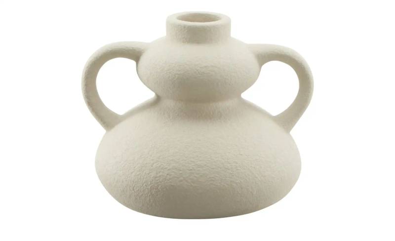 HOME STORY Vase   ¦ creme ¦ Steinzeug ¦ Maße (cm): H: 9,5  Ø: 11.5 Accessoires > Vasen - Höffner