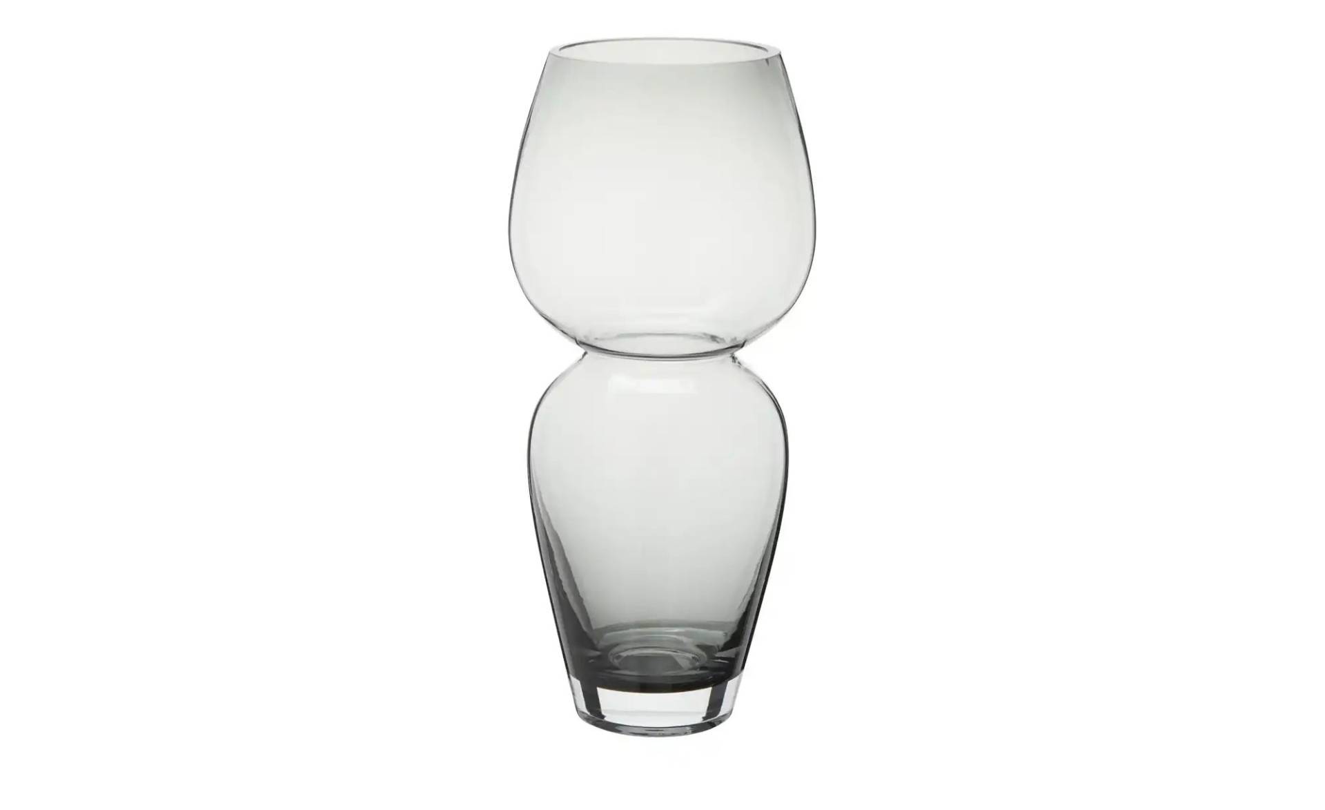 HOME STORY Vase   ¦ grau ¦ Glas ¦ Maße (cm): B: 15 H: 34 Dekoration > Vasen - Möbel Kraft