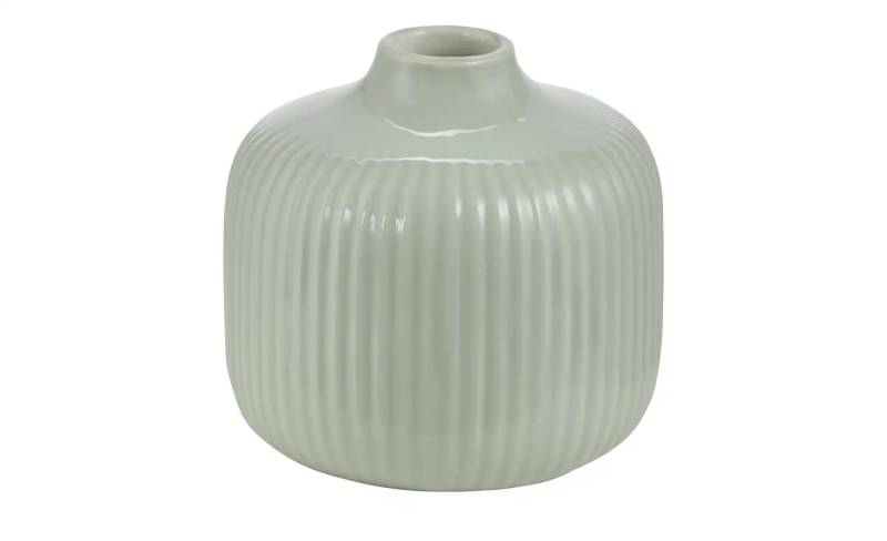 HOME STORY Vase   ¦ grün ¦ Dolomite ¦ Maße (cm): H: 10  Ø: 10.5 Dekoration > Vasen - Möbel Kraft
