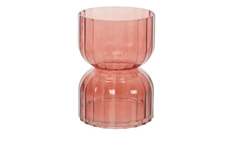 HOME STORY Vase   ¦ rot ¦ Glas ¦ Maße (cm): H: 22,5  Ø: 16.0 Dekoration > Vasen - Möbel Kraft