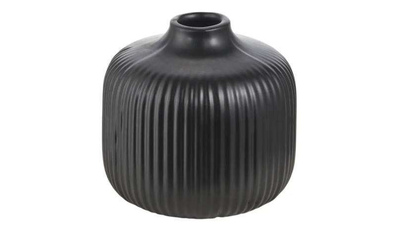 HOME STORY Vase   ¦ schwarz ¦ Dolomite ¦ Maße (cm): H: 10  Ø: 10.5 Accessoires > Vasen - Höffner