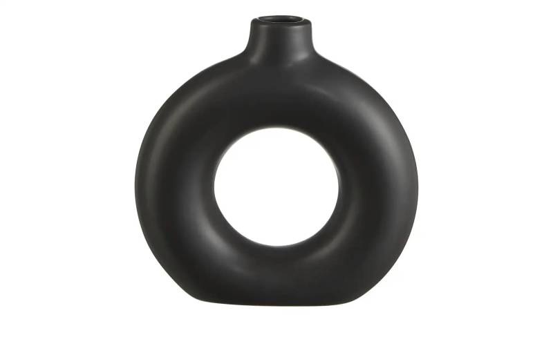 HOME STORY Vase   ¦ schwarz ¦ Porzellan ¦ Maße (cm): B: 15,5 H: 16 T: 4.5 Dekoration > Vasen - Möbel Kraft