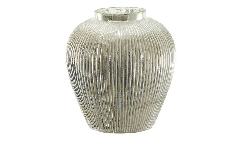 HOME STORY Vase   ¦ silber ¦ Glas ¦ Maße (cm): H: 23,5  Ø: 21.0 Dekoration > Vasen - Möbel Kraft