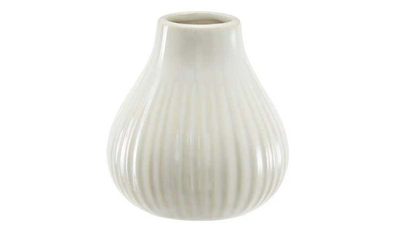 HOME STORY Vase   ¦ weiß ¦ Porzellan ¦ Maße (cm): H: 9  Ø: 8.5 Accessoires > Vasen - Höffner