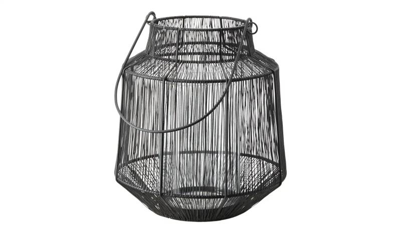 HOME STORY Windlicht   ¦ schwarz ¦ Eisen,Glas ¦ Maße (cm): H: 31  Ø: 30.0 Dekoration > Laternen & Windlichter - Möbel Kraft