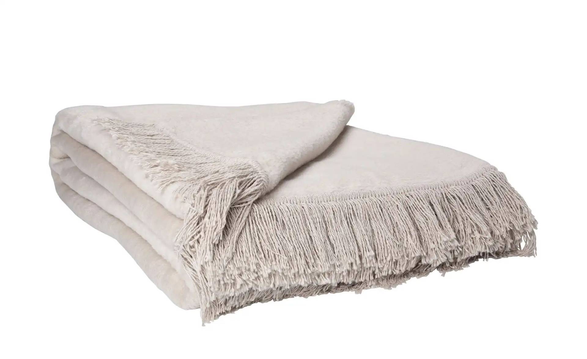 como Wohndecke mit Fransen  Sophia ¦ beige ¦ Maße (cm): B: 150 Heimtextilien > Kuscheldecken - Möbel Kraft