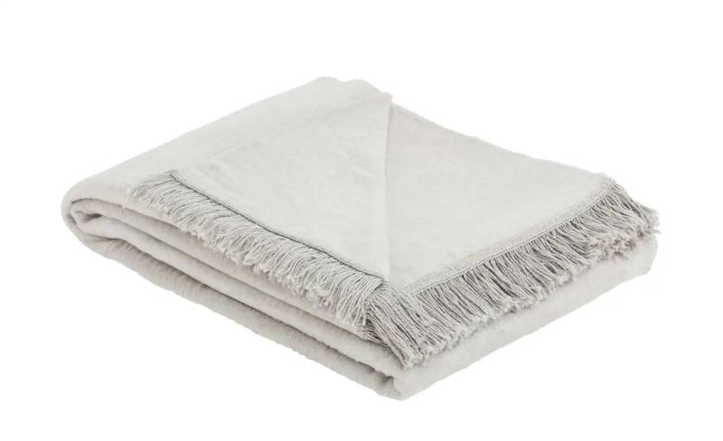 como Wohndecke mit Fransen  Sophia ¦ grau ¦ Maße (cm): B: 150 Heimtextilien > Kuscheldecken - Möbel Kraft