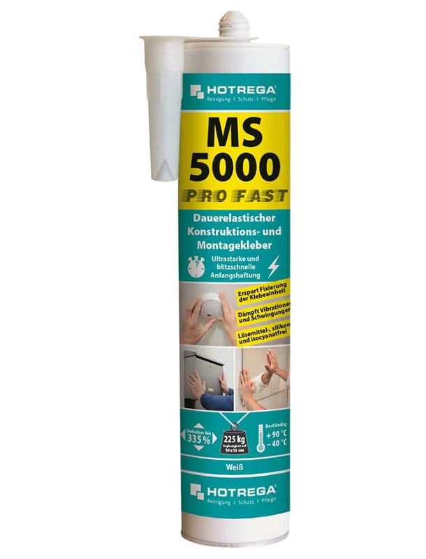 HOTREGA MS 5000 Pro Fast-Dauerelastischer Montagekleber 290 ml (weiß) von HOTREGA
