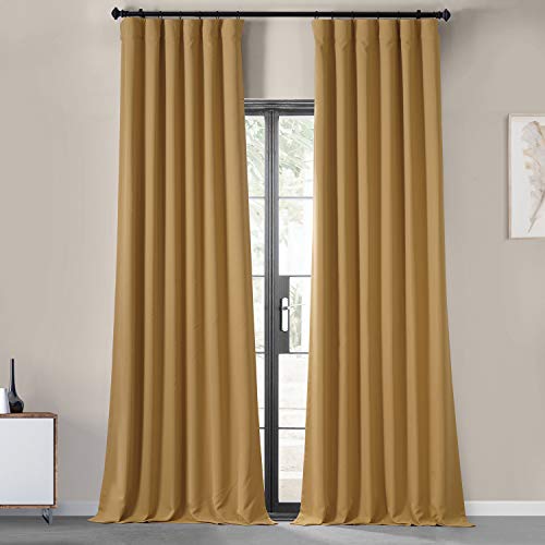 HPD Half Price Drapes Verdunkelungsvorhang für Raumverdunkelung – 50 x 108 cm – Performance gewebter Vorhang Set mit 2 Paneelen, Chesapeake Gold von HPD Half Price Drapes