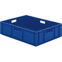 La-ka-pe - Transport-Stapelkasten B800xT600xH210 mm blau, geschlossen mit Griffloch von LA-KA-PE