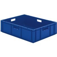 Transport-Stapelkasten B800xT600xH210 mm blau, geschlossen mit Griffloch la-ka-p von LA-KA-PE