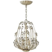 Hängelampe AZARA Blattsilber Ø:31cm Pendelleuchte von ELSTEAD