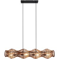 Hängelampe Bambus Braun E27 4-flammig 107 cm länglich Hängelampe Bambus Braun E27 4-flammig 107 cm länglich von Eco-Light