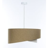 Hängelampe Beige Creme 45 cm E27 verstellbar Stoffschirm von BPS Koncept