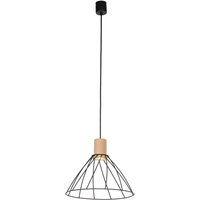Hängelampe Draht Holz Ø 29,5 cm H: max. 165 cm verstellbar von TK Lighting