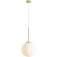 Hängelampe E27 Modern Glas Ø30 cm Metall Messing Weiß Hängelampe E27 Modern Glas Ø30 cm Metall Messing Weiß von ALDEX