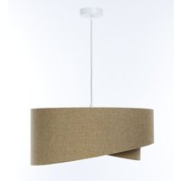 Hängelampe E27 Stoffschirm Ø 40 cm in Beige Boho wohnlich von BPS Koncept