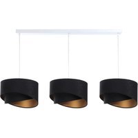 Hängelampe Esstisch 3-flammig E27 Weiß Schwarz Gold Stoff Hängelampe Esstisch 3-flammig E27 Weiß Schwarz Gold Stoff von BPS Koncept